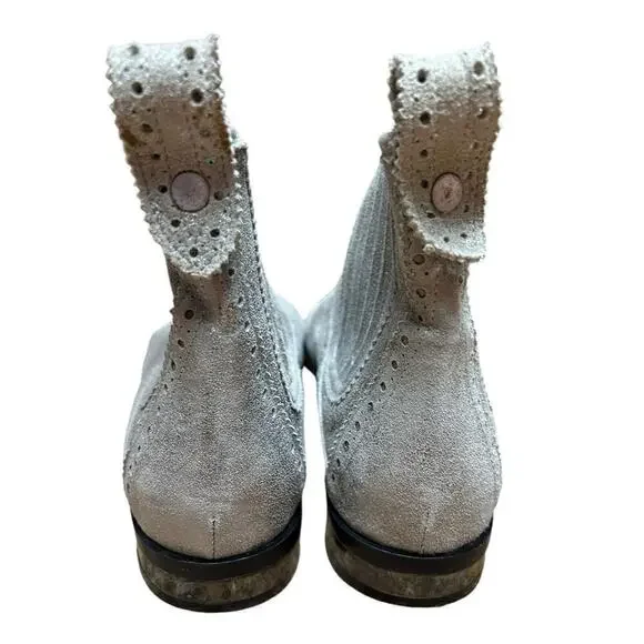 RARE Golden Goose Deluxe Virginia Suede Metallic Bootie - 40 / Fits 8.5 - Picture 5 of 9